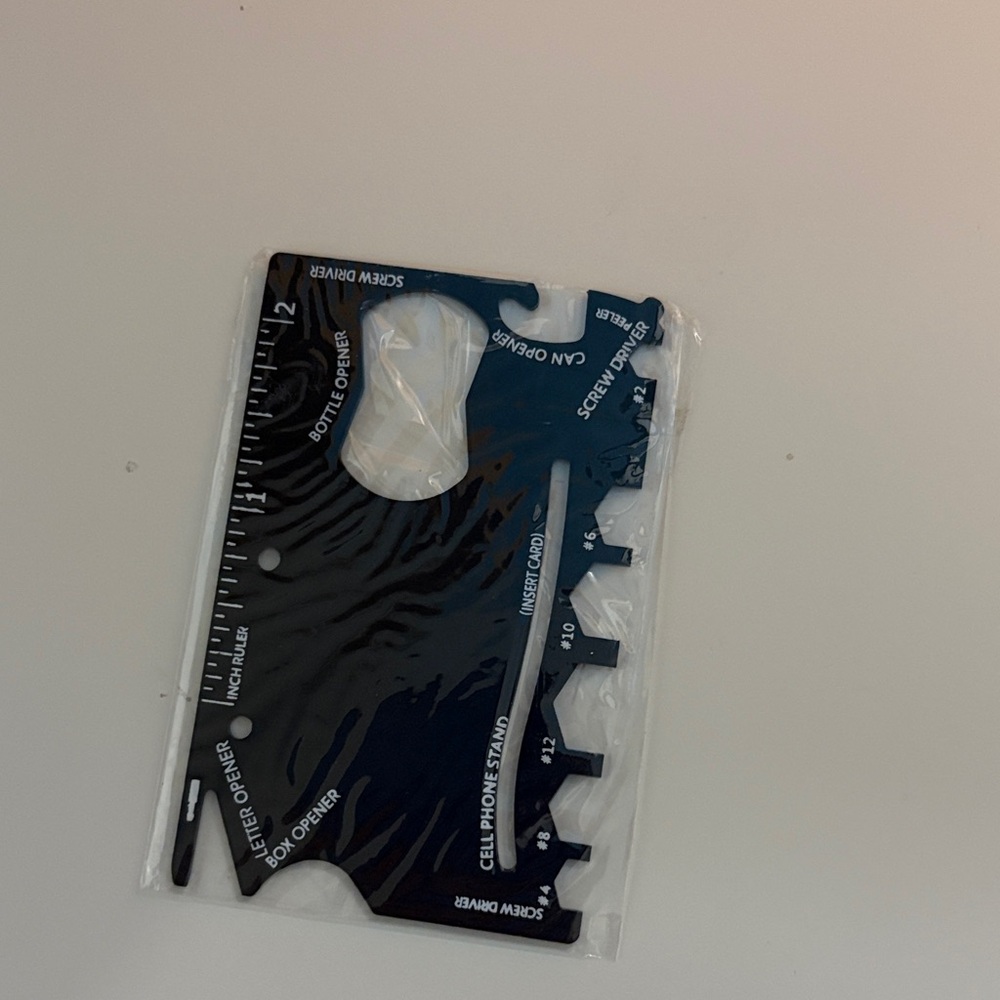 Black Multi-Tool Card with Openers